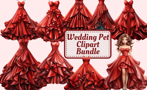 Adorable Wedding Pet Clipart for Unique Designs