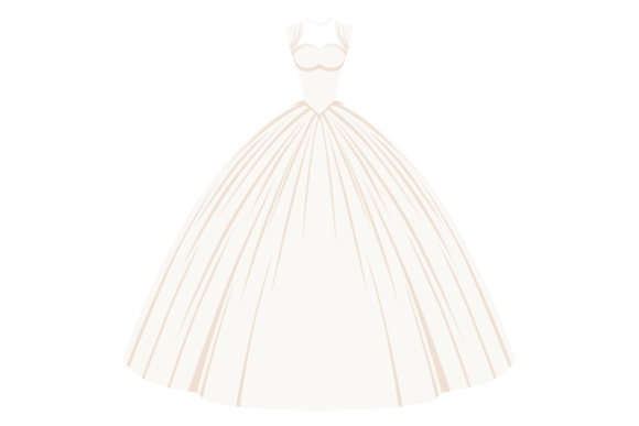 Bridal Gown Model. Cartoon Wedding Fashion: A Design Asset for Creative Professionals