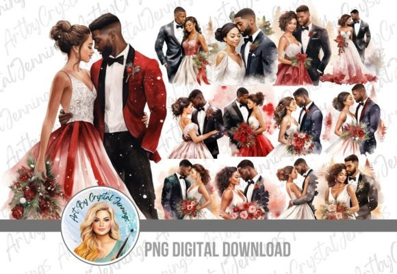 Celebrate Love and Joy: Beautiful Black Couple Christmas Wedding