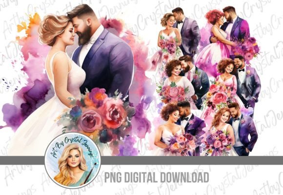 Celebrating Love: Stunning Plus Size Couple Wedding PNG Graphics