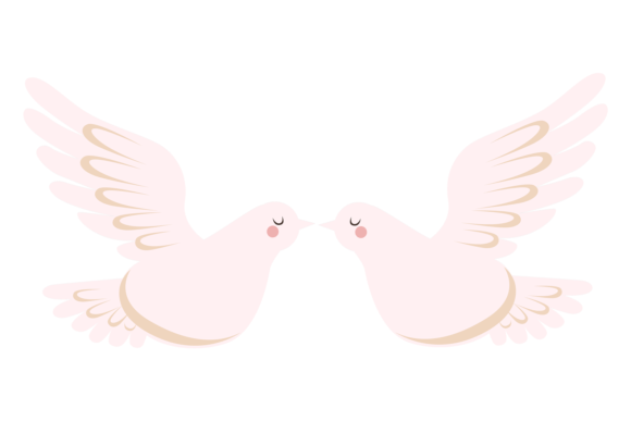 Dove Couple Icon: A Romantic Symbol for Timeless Design