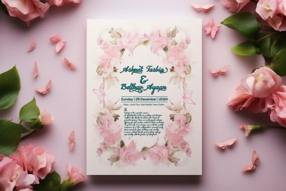 Elegant Pink Wedding Invitation Design for Your Special Day