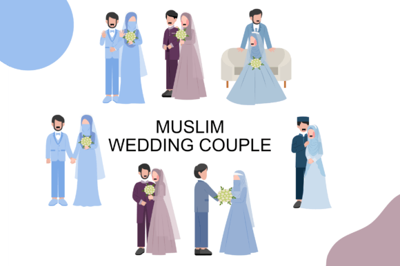 Muslim Wedding Couple: 23 Design Assets for Elegant Branding