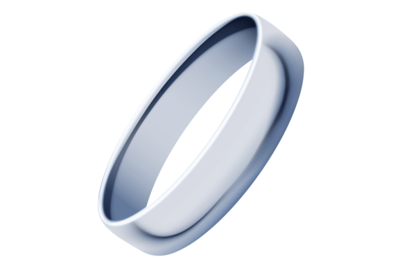 Realistic Silver Ring: Wedding Ceremony Mockup Magic