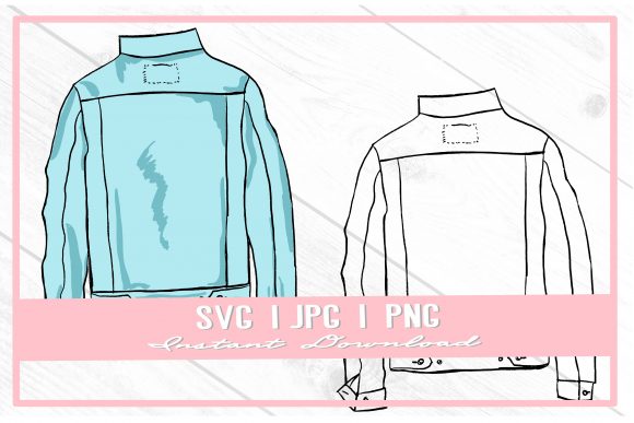 Retro Denim Jean Jacket Doodle Wedding: A Whimsical Design Asset