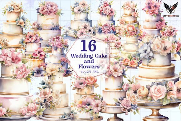 Sweet Details: Using Wedding Cake and Flowers Clipart in Design
