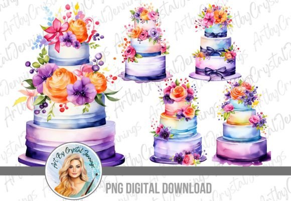 Sweeten Your Designs with a Colorful Wedding Cake PNG