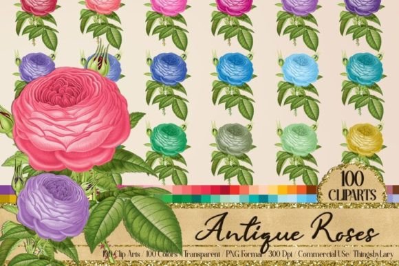 Timeless Botanical Art: The Vintage Ephemera Wedding Rose Collection