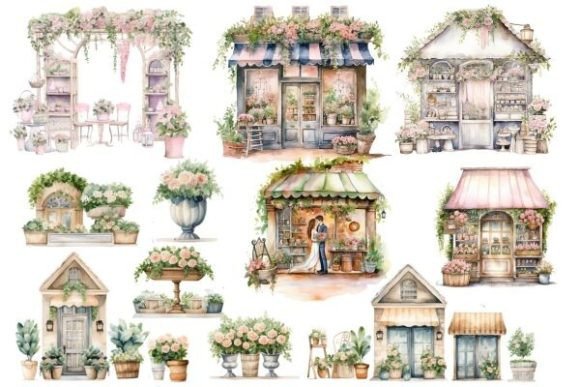 Watercolor Wedding Shop, Wedding Element: A Versatile Design Asset