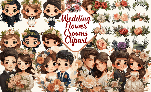 Wedding Flower Crowns Clipart: A Designer's Secret for Elegant Projects