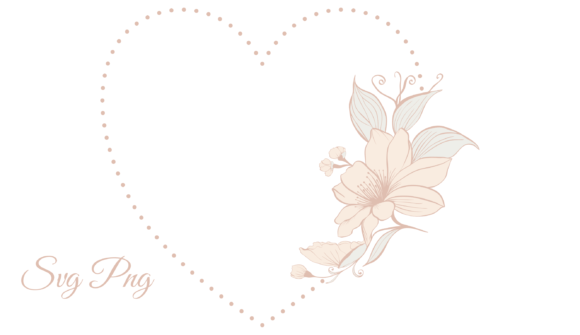 Wedding Frame Flower Heart: An Elegant Design Asset for Creators